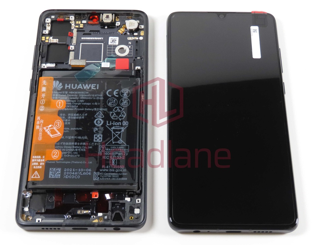 Huawei P30 LCD Display / Screen + Touch + Battery Assembly Black (New